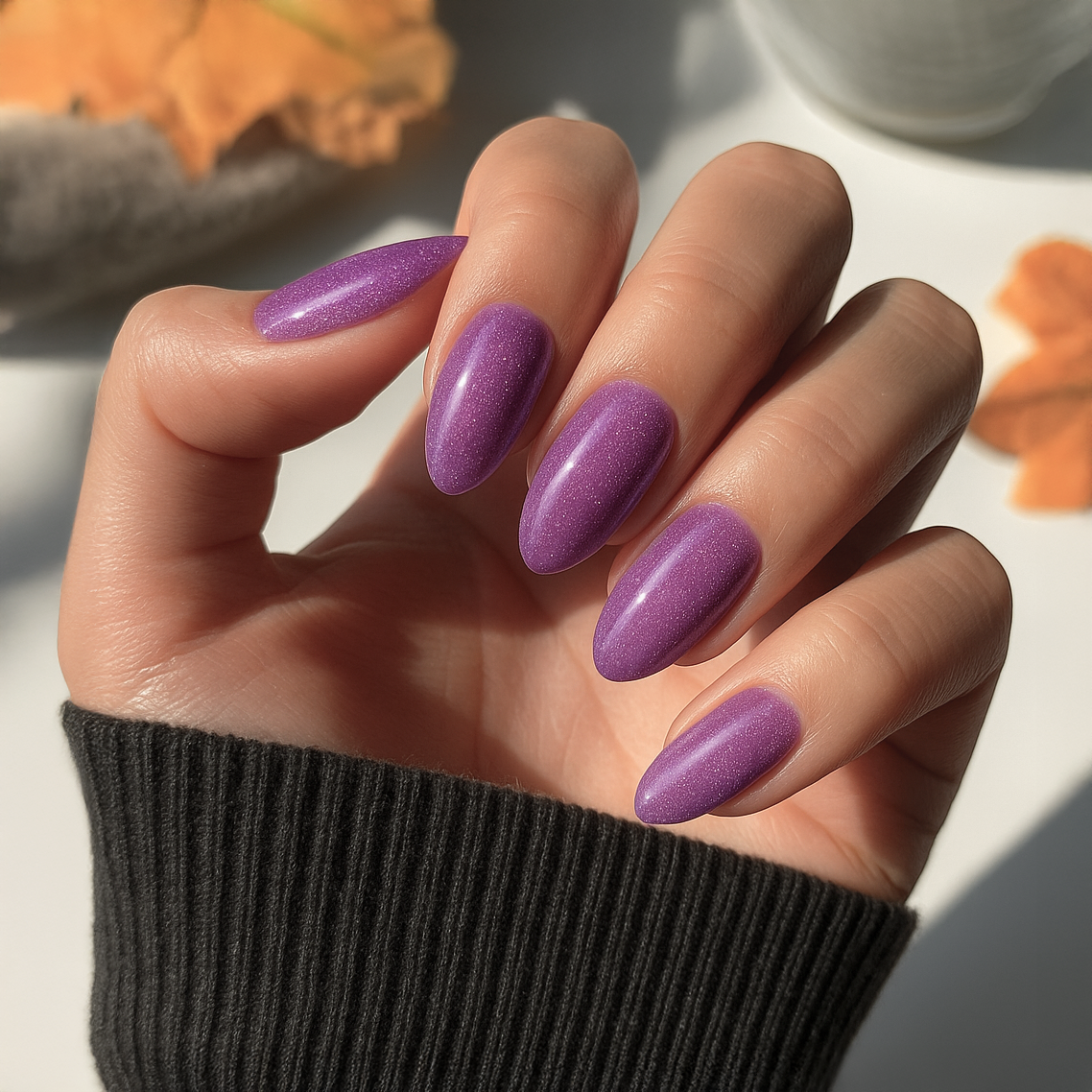 'Plum' Gel Nail Stickers