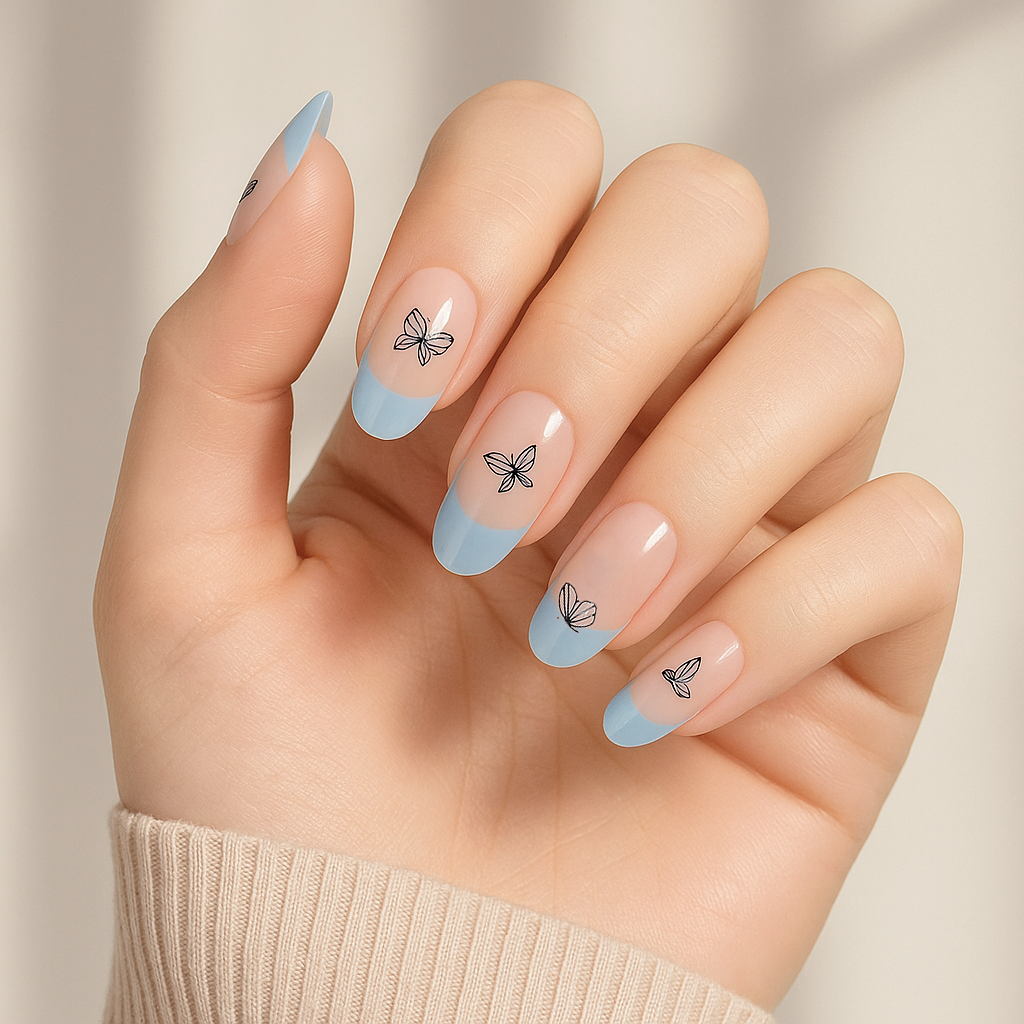 Gel-Nagelaufkleber „Flutter Sky“