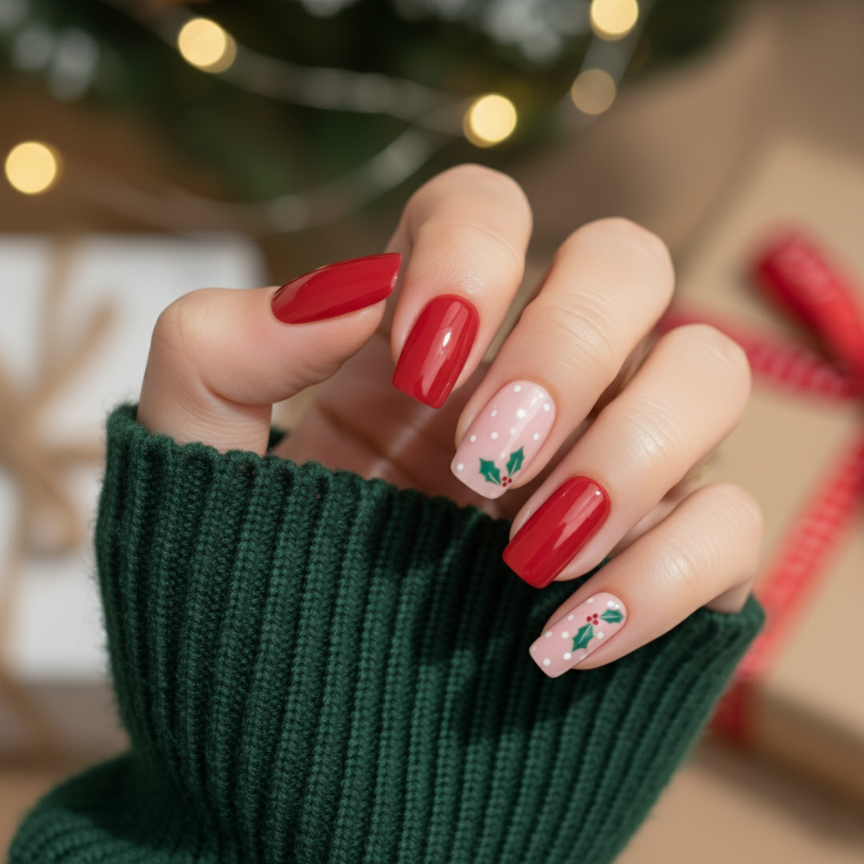 'Mistletoe' Gel Nail Stickers