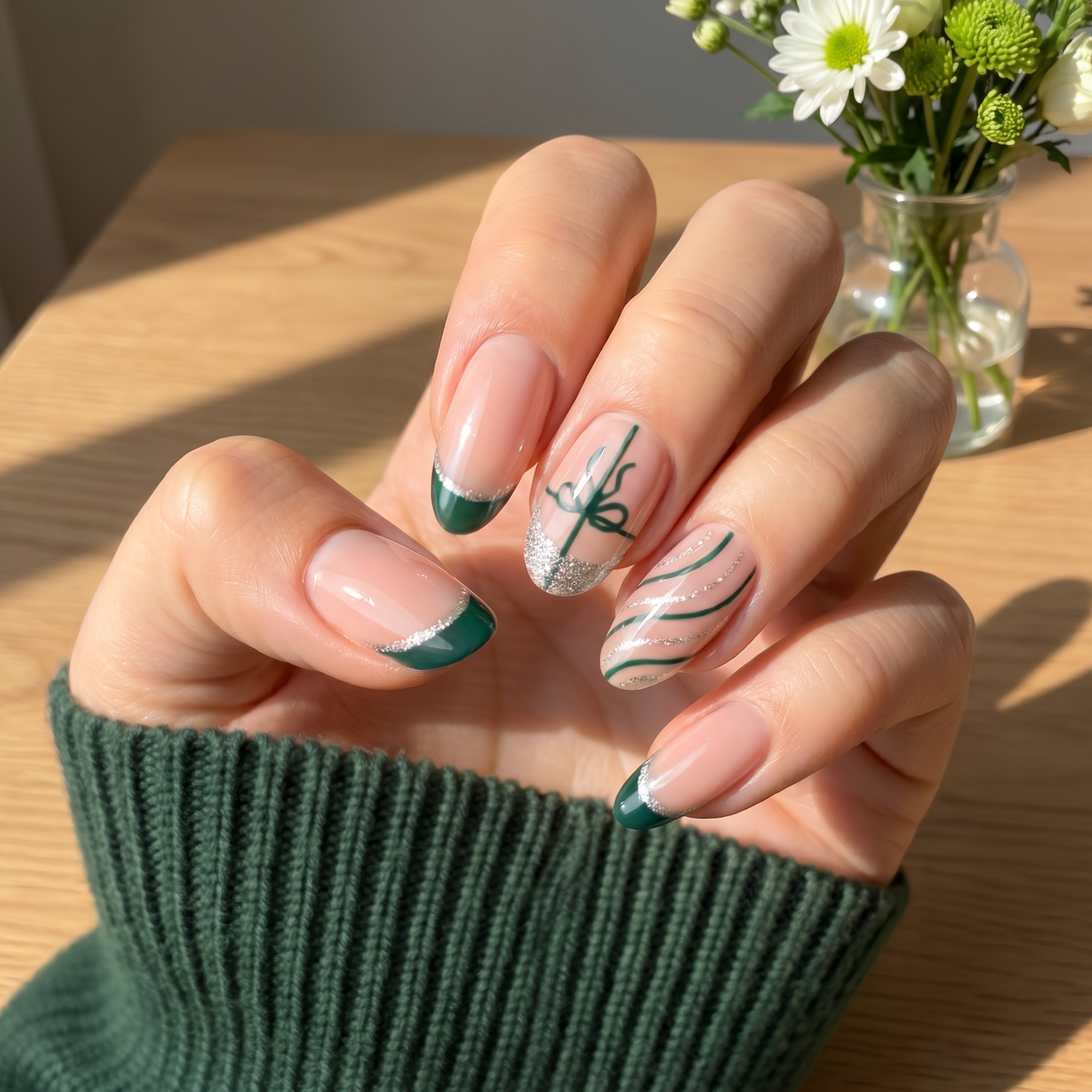 'Sterling' Gel Nail Stickers
