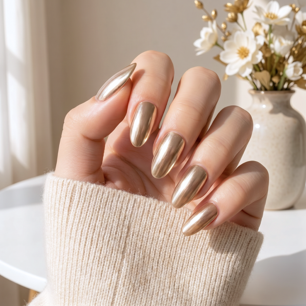 'Chrome' Gel Nail Stickers
