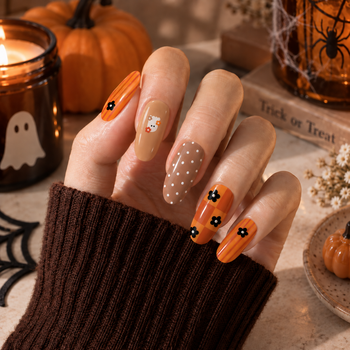 'Cozy Boo' Gel Nail Stickers