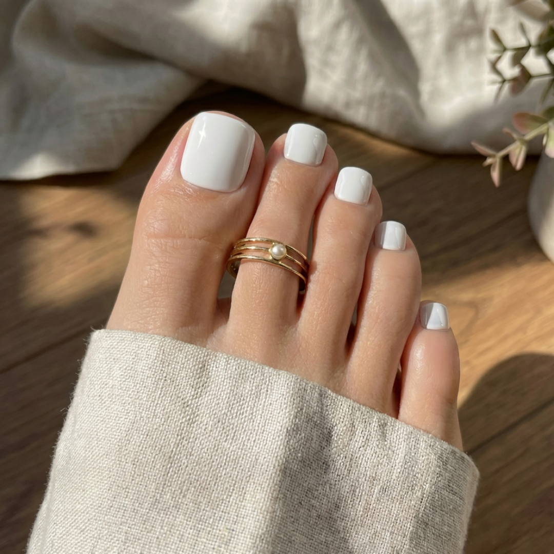 'Snow White' Gel Stickers (PEDICURE)