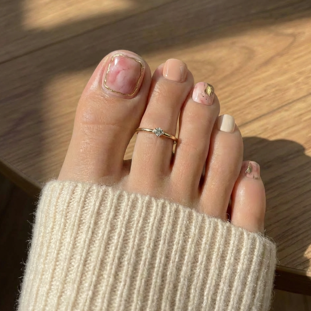 'Gold Truffle' Gel Stickers (PEDICURE)