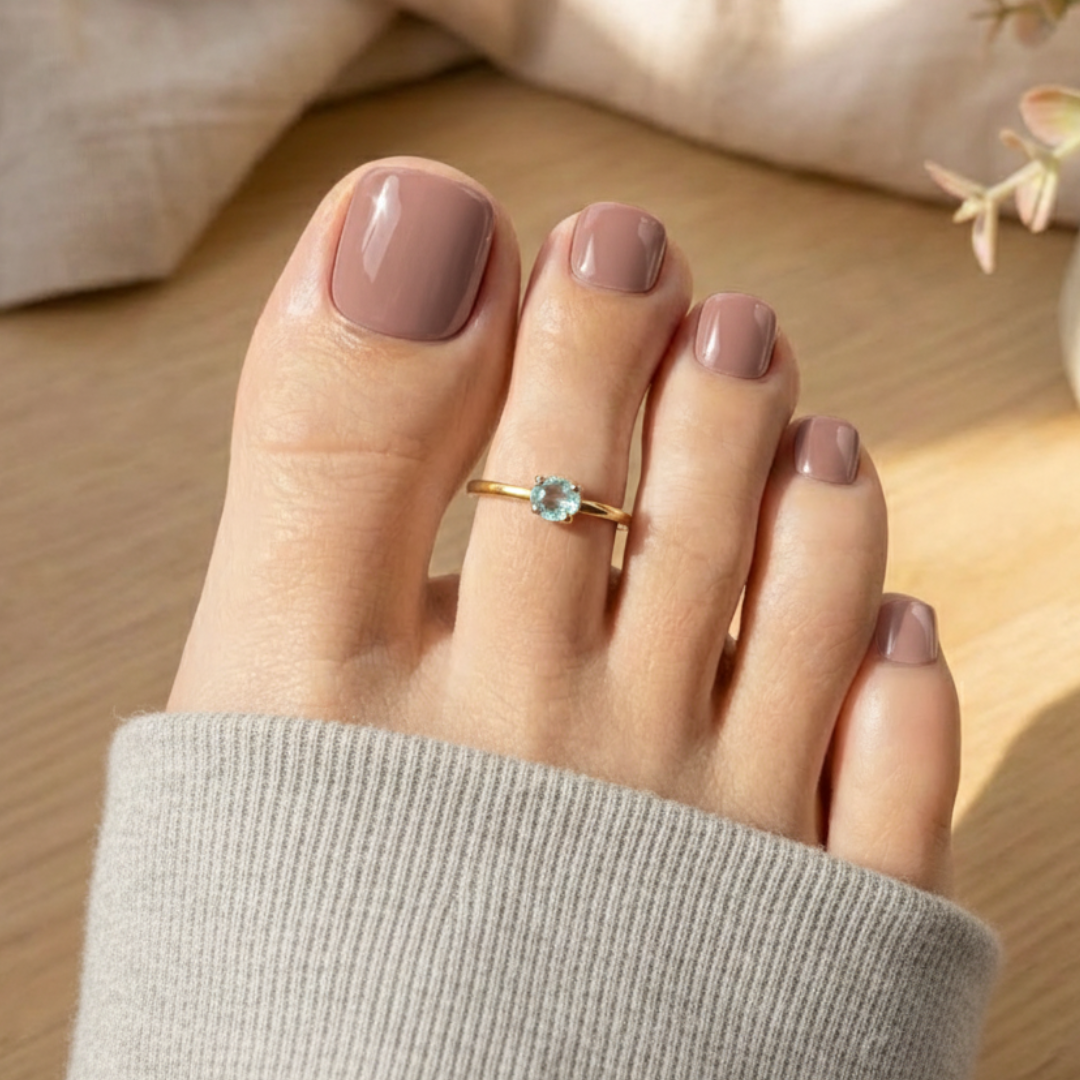 'Almond' Gel Stickers (PEDICURE)