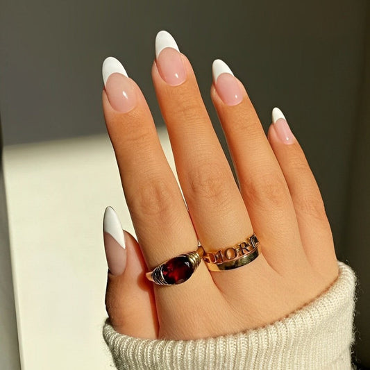 'Classic french' Gel Nail Stickers