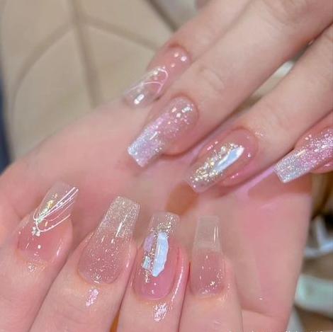 Pegatinas de gel para uñas con diseño de 'cristal'