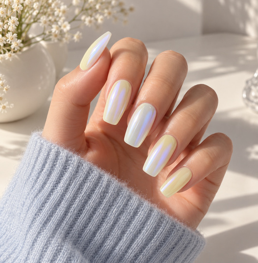'iridescent blue' Gel Nail Stickers