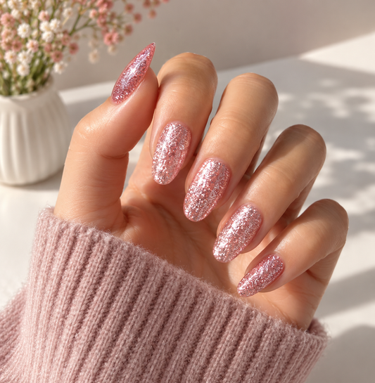 'Frosted Rose' Gel Nail Stickers