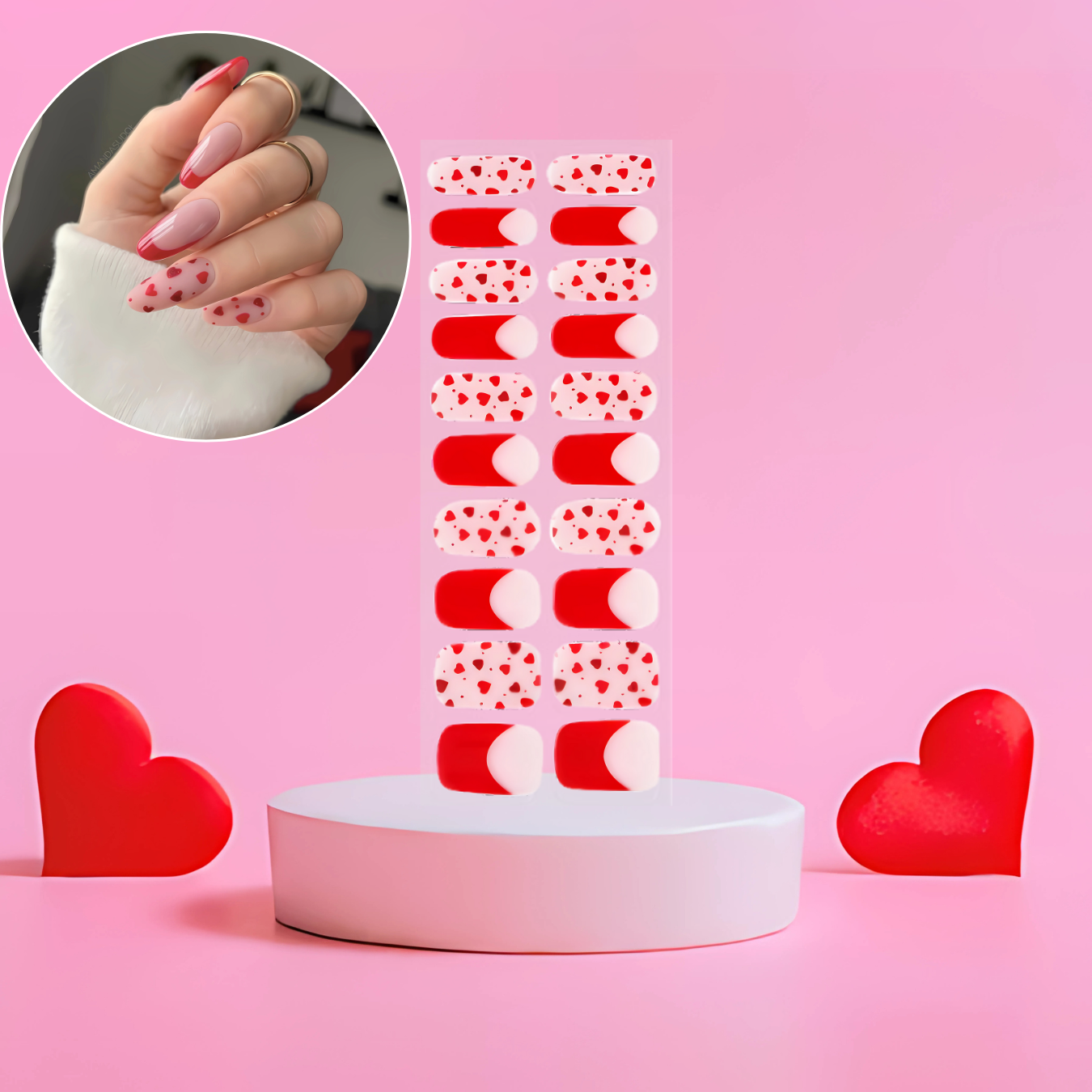 'Cupid' Gel Nail Stickers