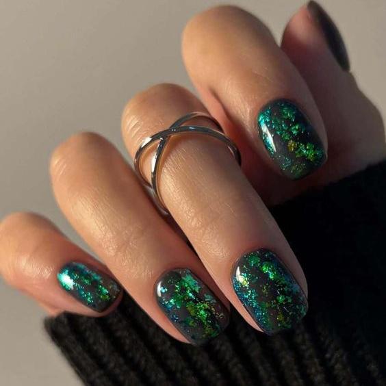 'Emerald' Gel Nail Stickers