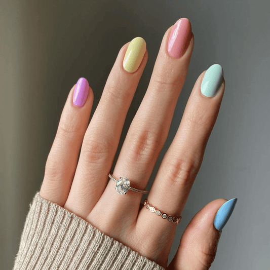 'Rainbow Puff' Gel Nail Stickers