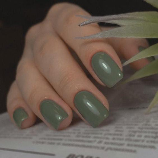 Pegatinas de gel para uñas con el mensaje 'Té verde'