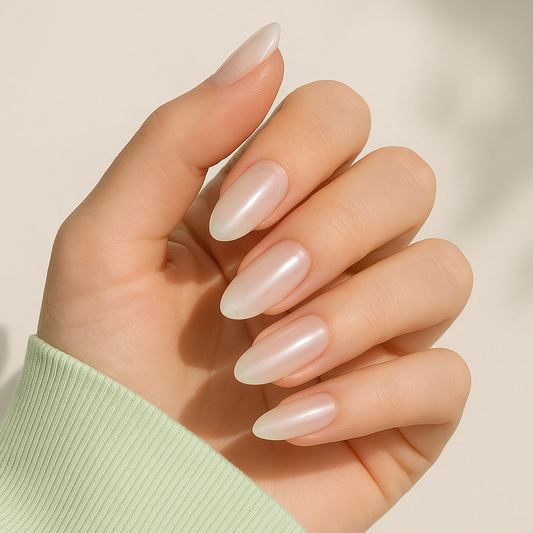 'White Hailey' Gel-Nagel-Aufkleber