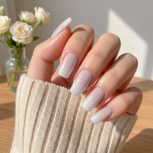 'Milky' Gel Nail Stickers