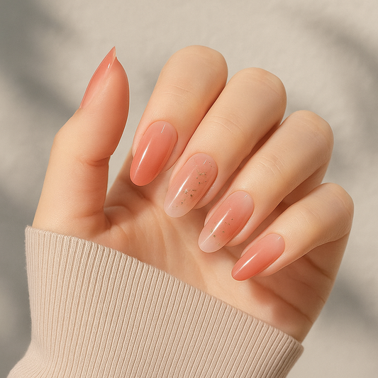 'Coral' Gel Nail Stickers