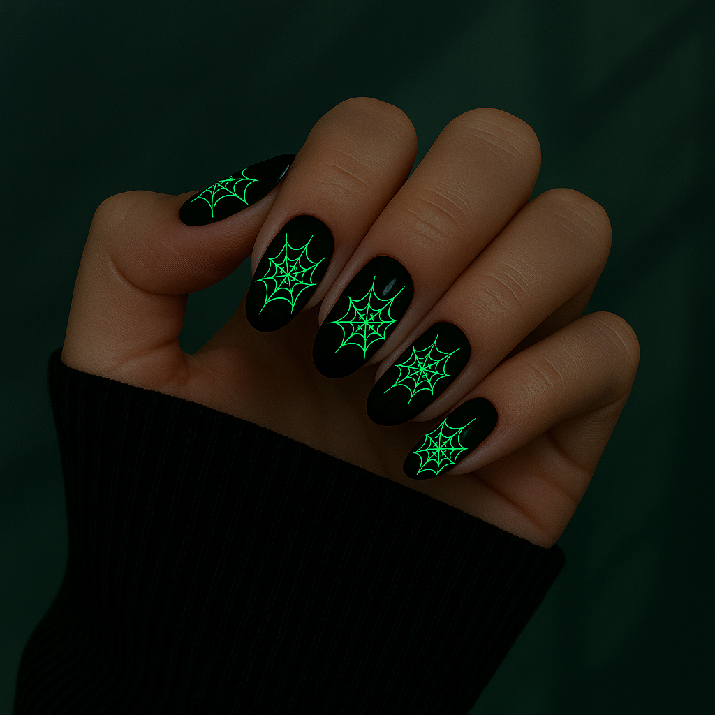 'Midnight' (GLOW IN THE DARK) Gel Nail Stickers