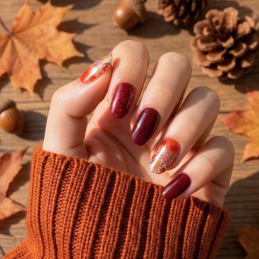 'Maple' Gel Nail Stickers