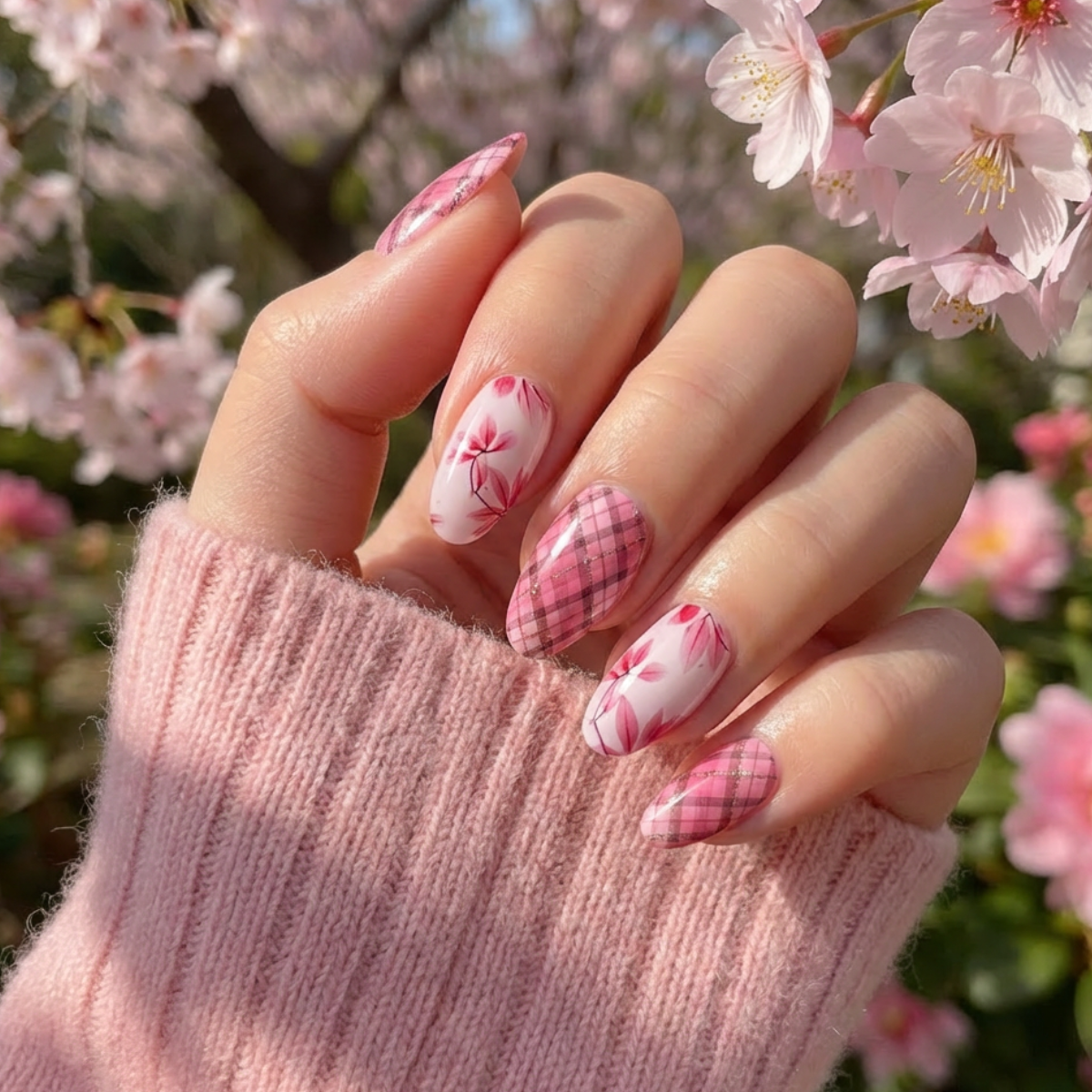 'Cherry Blossom' Gel Nail Stickers