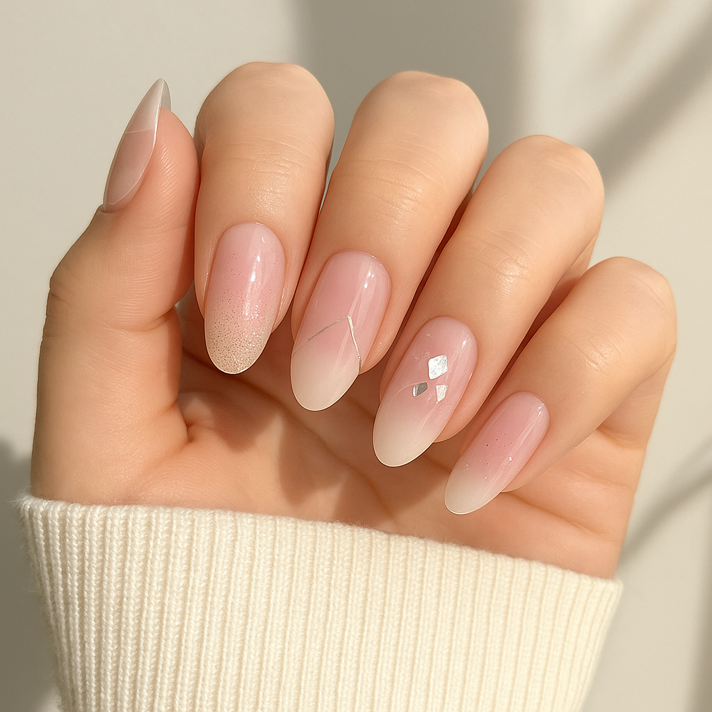 Pegatinas de gel para uñas con diseño de 'cristal'