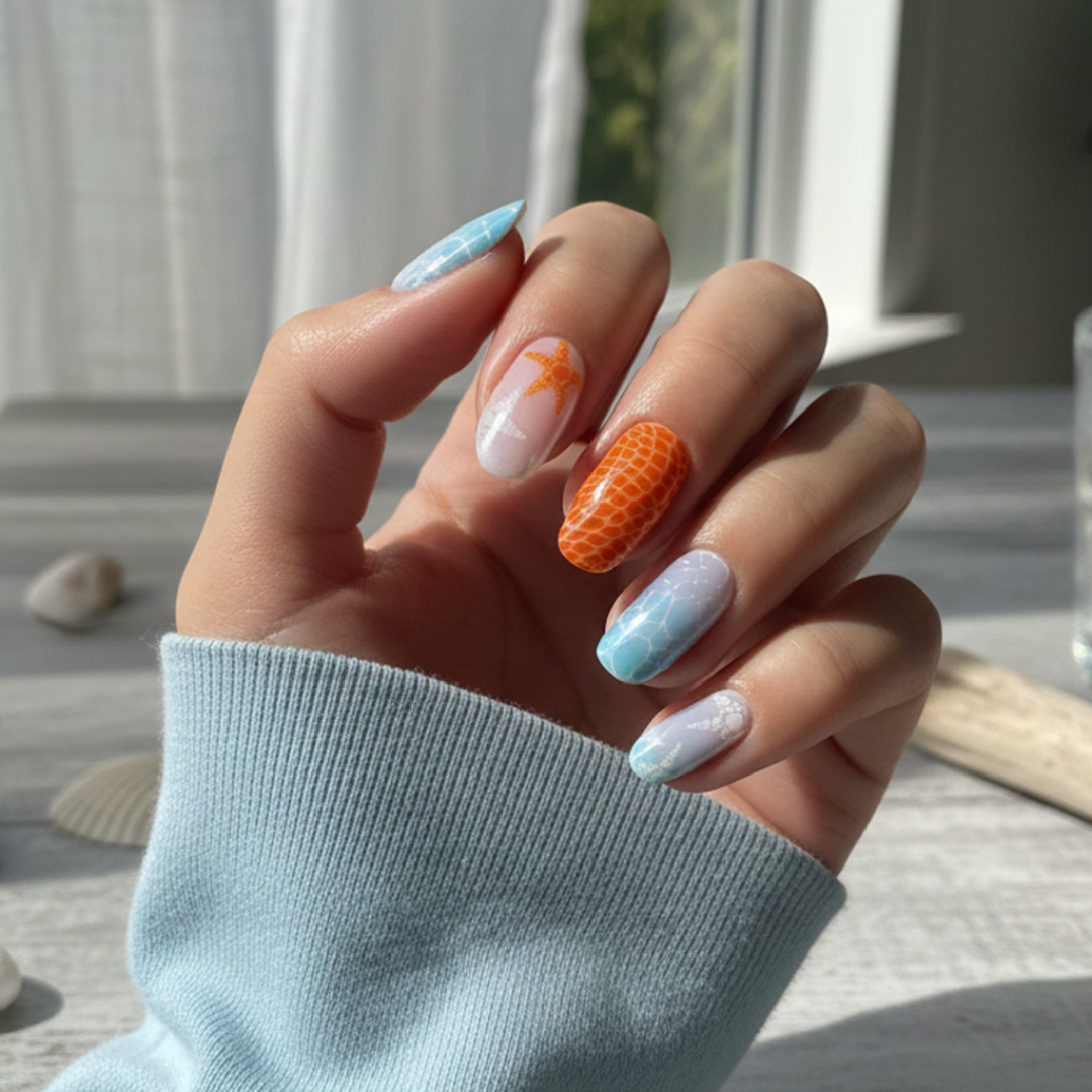 'Coast' Gel Nail Stickers