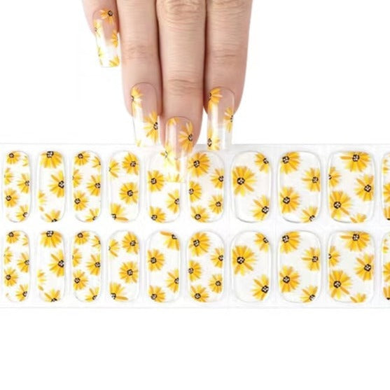 'Sun-kissed flowers' Gel Nail Stickers