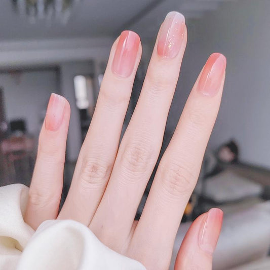 'Coral' Gel Nail Stickers