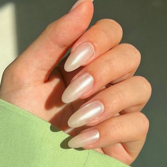 'White Hailey' Gel Nail Stickers